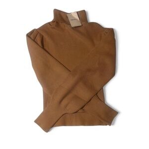 Forever 21 Camel Ribbed Turtleneck